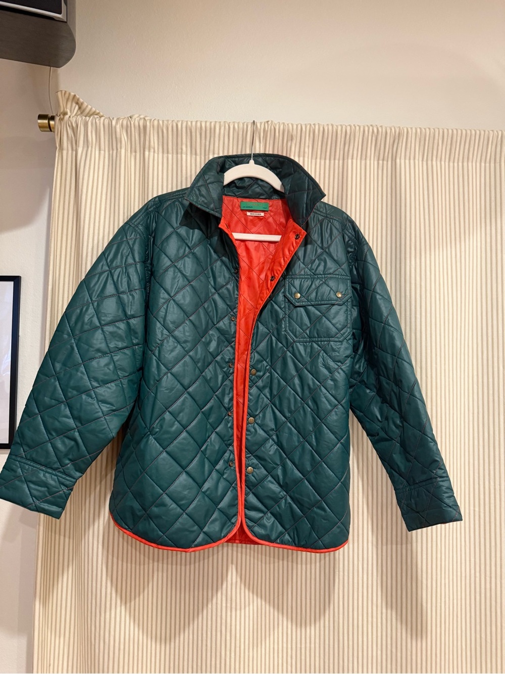 Clare V Jacque Jacket - Spruce & Poppy Quilted Nylon / M/L